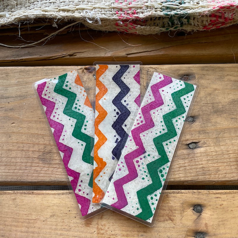 Zig Zag Batik Decorative Paper Bookmark