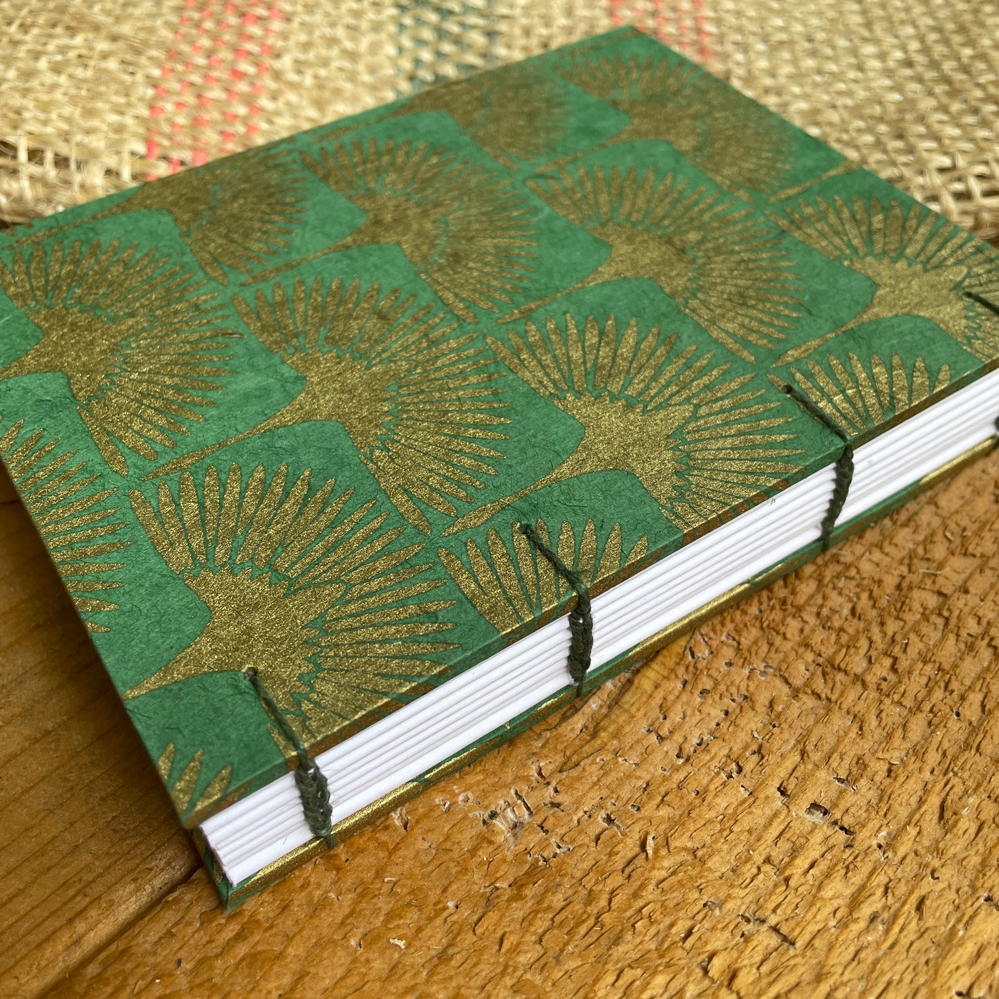 Small Green & Gold Crane Book