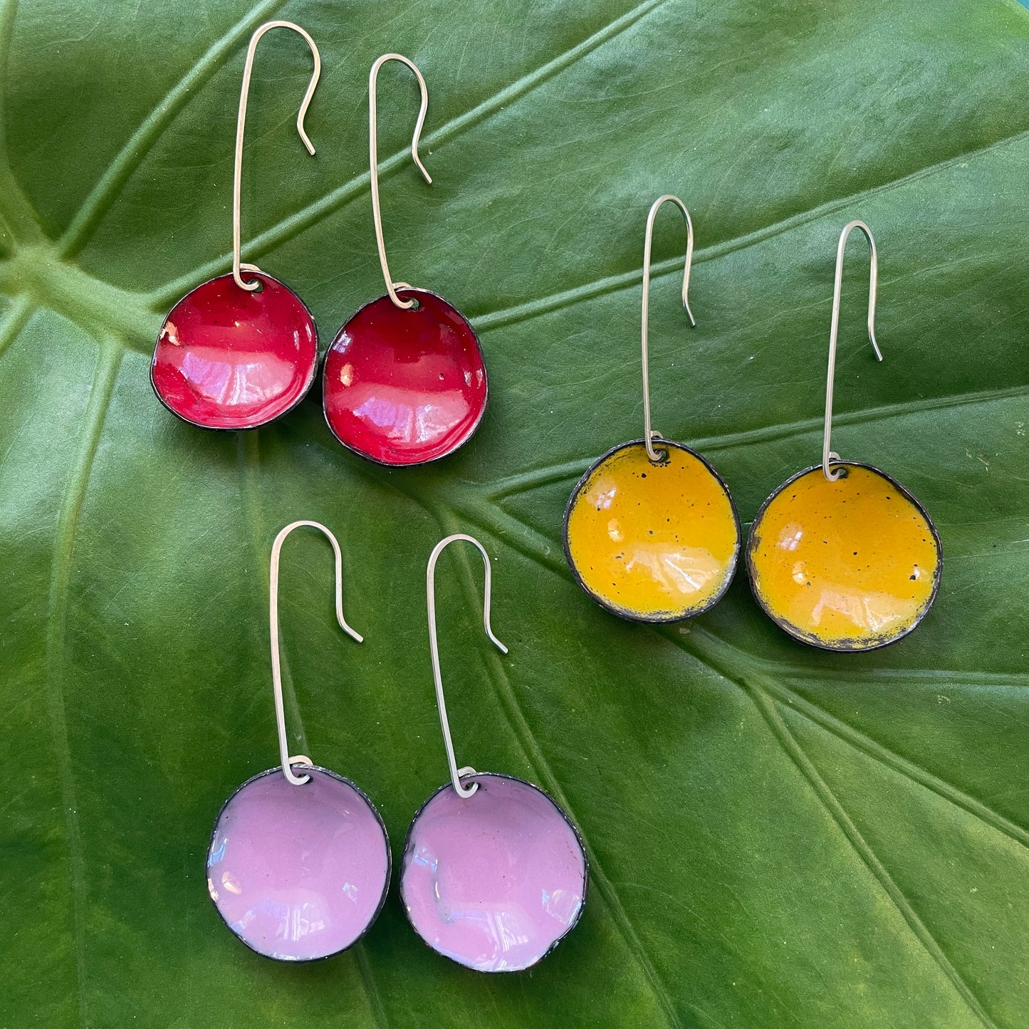 Large Long Flower Cup Earrings