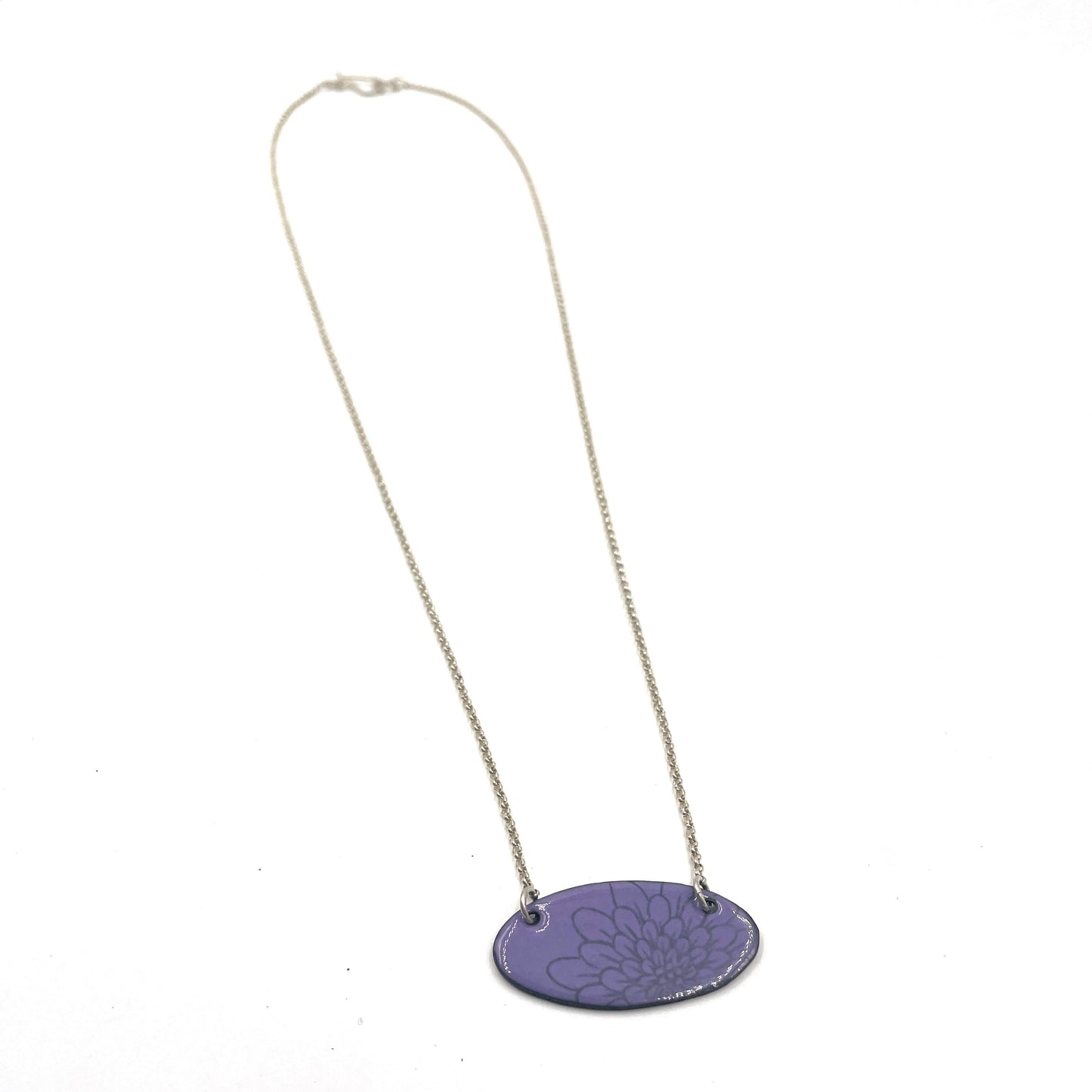 Purple Chrysanthemum 'Doodle' Necklace