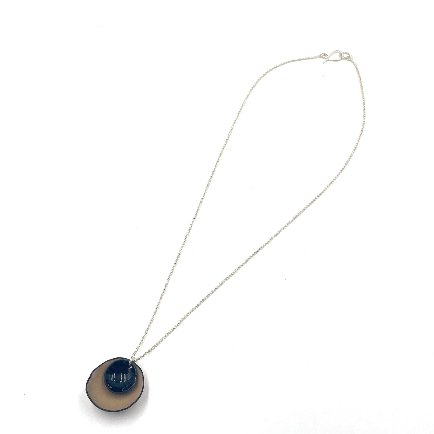 Black & Brown Flower Cup Necklace