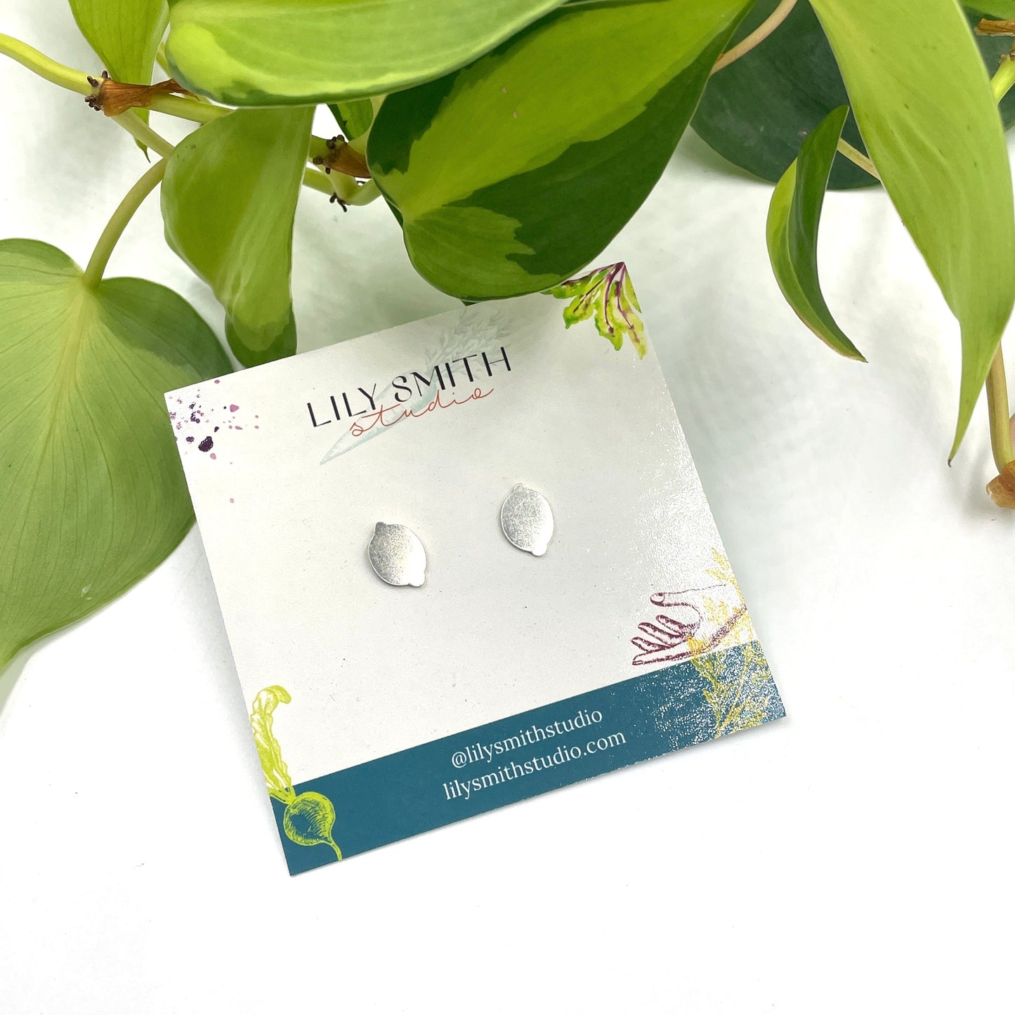 Sterling Silver Lemon Post Earrings