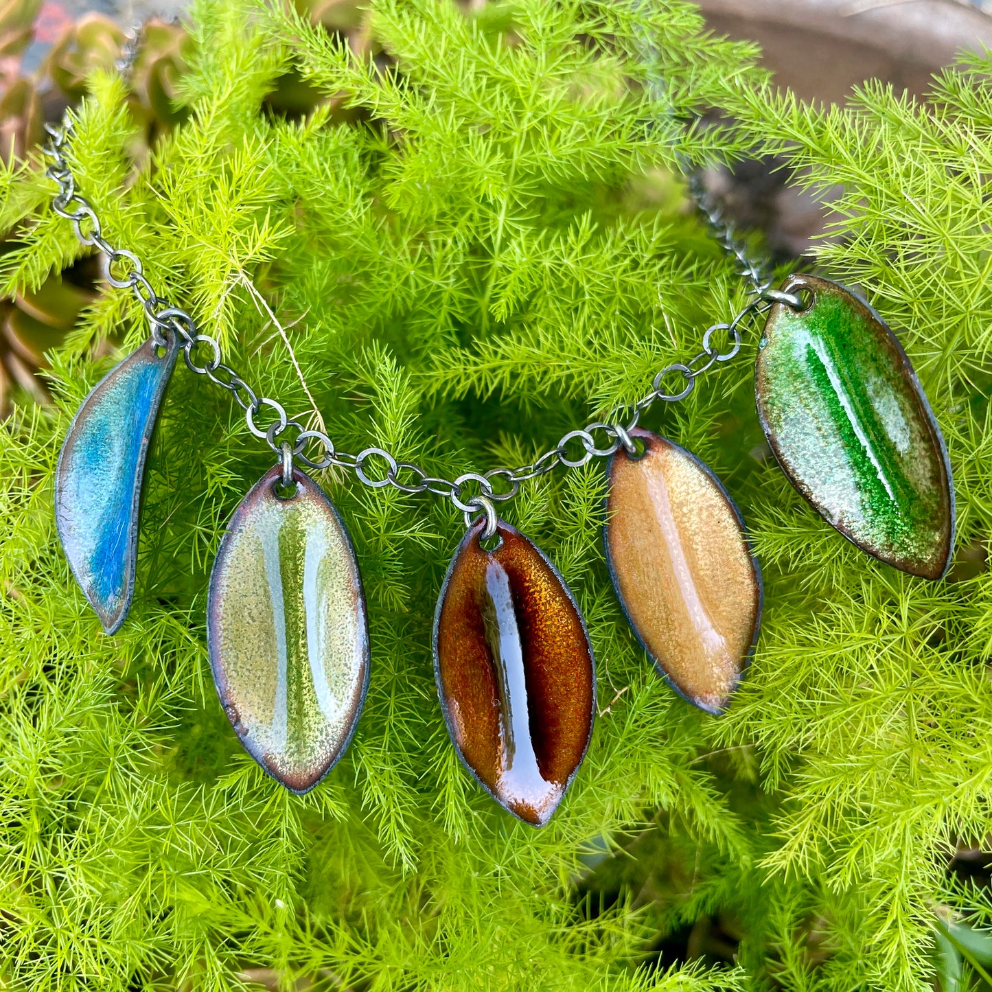 Colorful Leaf Necklace