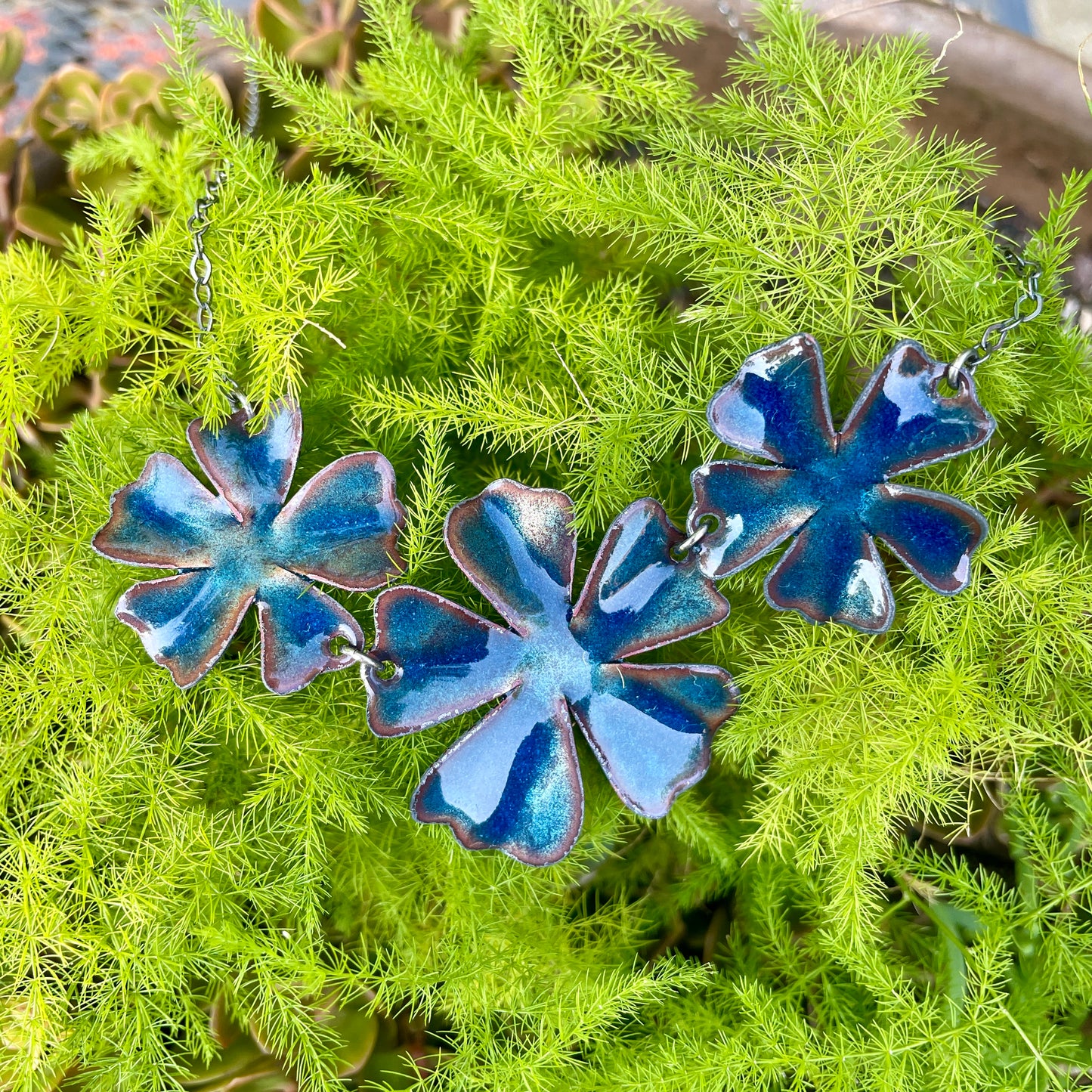 Water Blue Flower Necklace