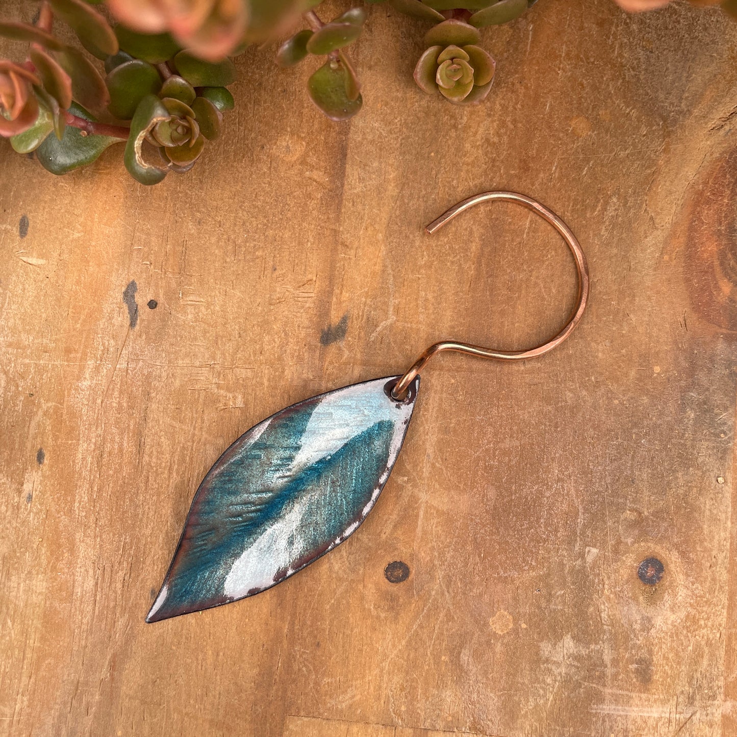 Blue Leaf Ornament