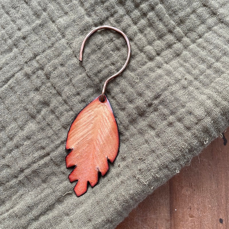 Peach & Pink Leaf Ornament