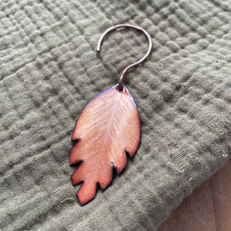Peach & Pink Leaf Ornament