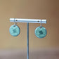 Mint Green Enamel Dogwood Blossom 'Doodle' Earrings
