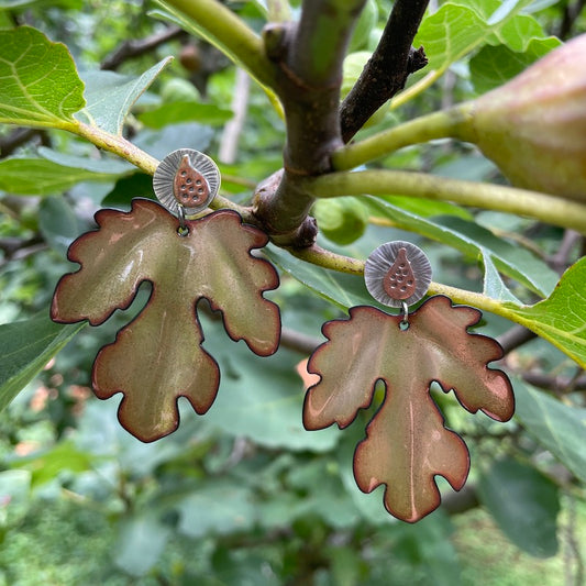 Fig Leaf Earrings