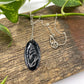 Black Enamel Seashell 'Doodle' Necklace