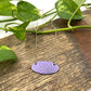 Purple Enamel Chrysanthemum 'Doodle' Necklace