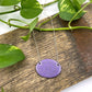 Purple Enamel Seashell 'Doodle' Necklace