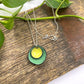 Lemon Sorbet & Green Flower Cup Necklace
