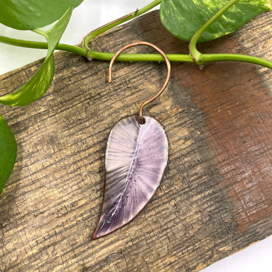Silvery Purple Leaf Ornament