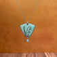Robin's Egg Blue Enamel Lily of the Valley 'Doodle' Necklace