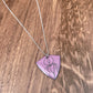 Pink Enamel Iris 'Doodle' Necklace
