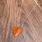Orange Enamel Carnation 'Doodle' Necklace