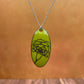Chartreuse Enamel Carnation 'Doodle' Necklace