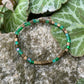 Faceted Bronze & Green Stretch Bracelet