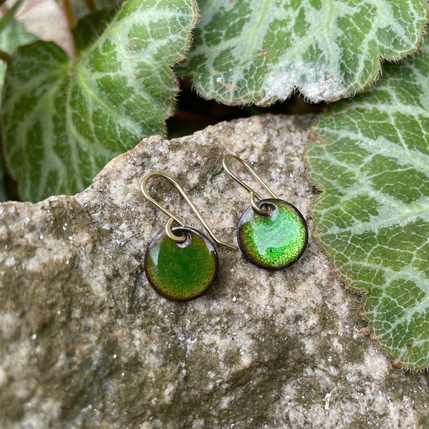 Green Dot Earrings