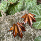 Golden Brown Maple Leaf Earrings, Large