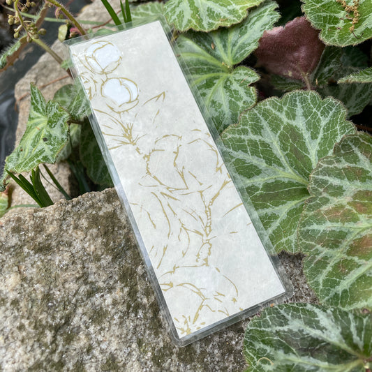 Cream & Gold Floral Decorative Paper Bookmark