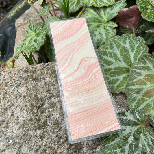 Pink Marbled Decorative Paper Bookmark
