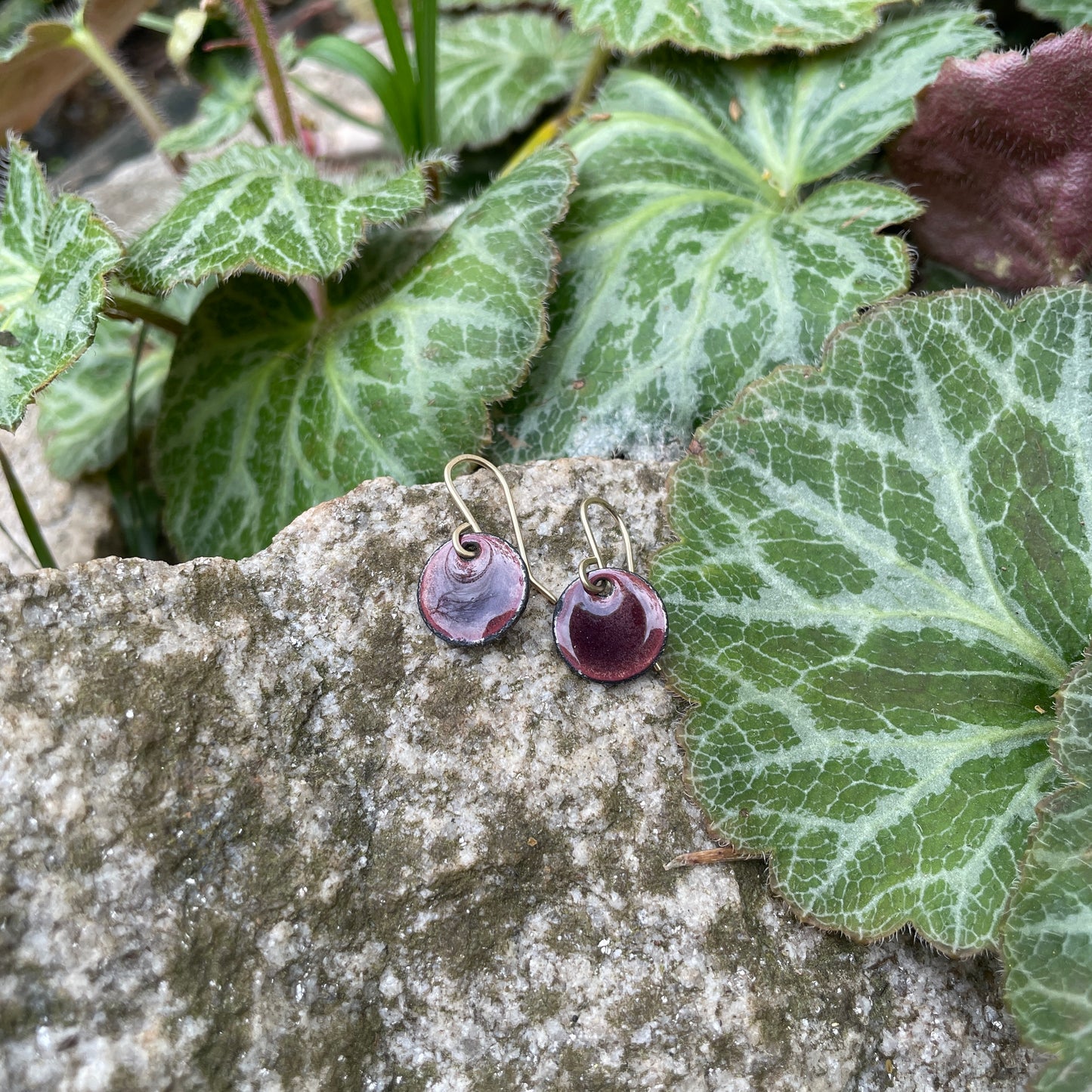 Purple Dot Earrings