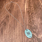 Robin's Egg Blue Enamel Dogwood 'Doodle' Necklace