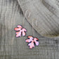 Peach Fig Leaf Earrings