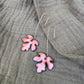 Peach Fig Leaf Earrings