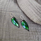 Green Small Leaf Earrings