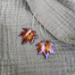 Golden Brown Maple Leaf Earrings