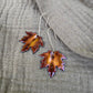 Golden Brown Maple Leaf Earrings