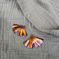 Small Golden Brown Ginkgo Leaf Earrings