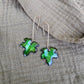 Green Maple Leaf Earrings