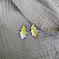 Small Olive Oak Leaf Earrings