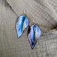 Purple & Blue Leaf Earrings