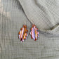 Golden Brown Oak Leaf Earrings