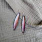 Peach & Mauve Willow Oak Leaf Earrings