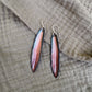 Peach & Mauve Willow Oak Leaf Earrings