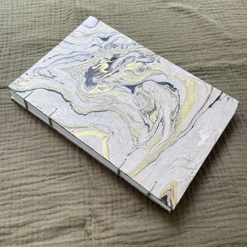 Large Neutral Marbled Book