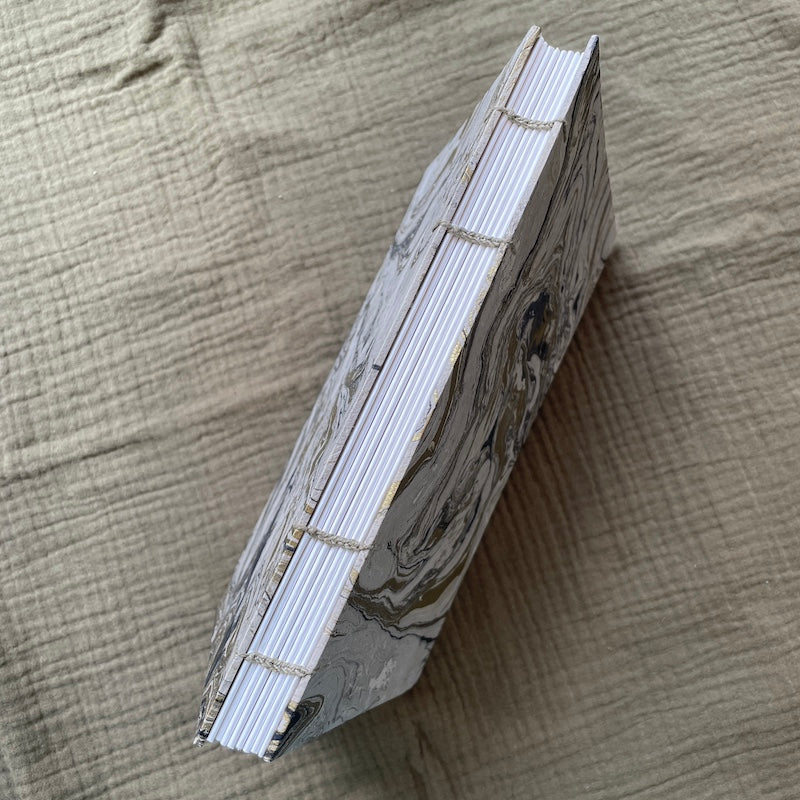 Large Neutral Marbled Book