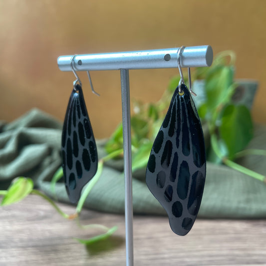 Black Enamel Butterfly Wings