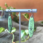 Green Enamel Radish 'Doodle' Earrings
