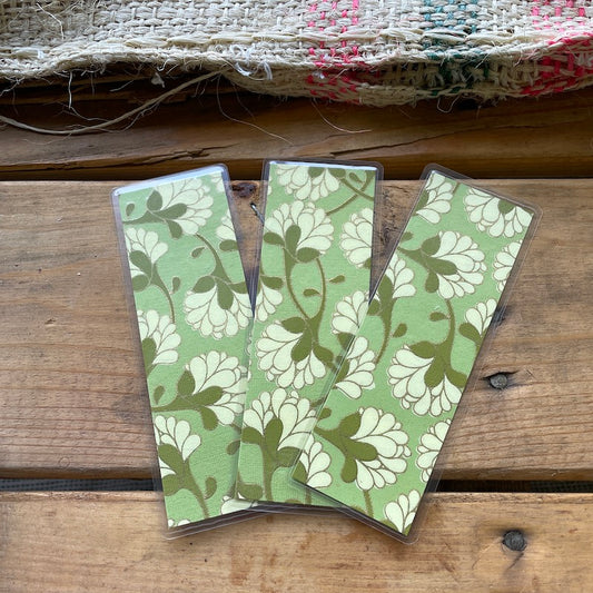 Green & Gold Vintage Floral Decorative Paper Bookmark