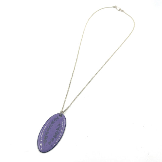 Purple Fern 'Doodle' Necklace