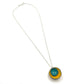 Teal & Yellow Flower Cup Necklace