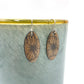 Nut Brown Enamel Poppy 'Doodle' Earrings