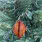 Golden Brown Leaf Ornament 2